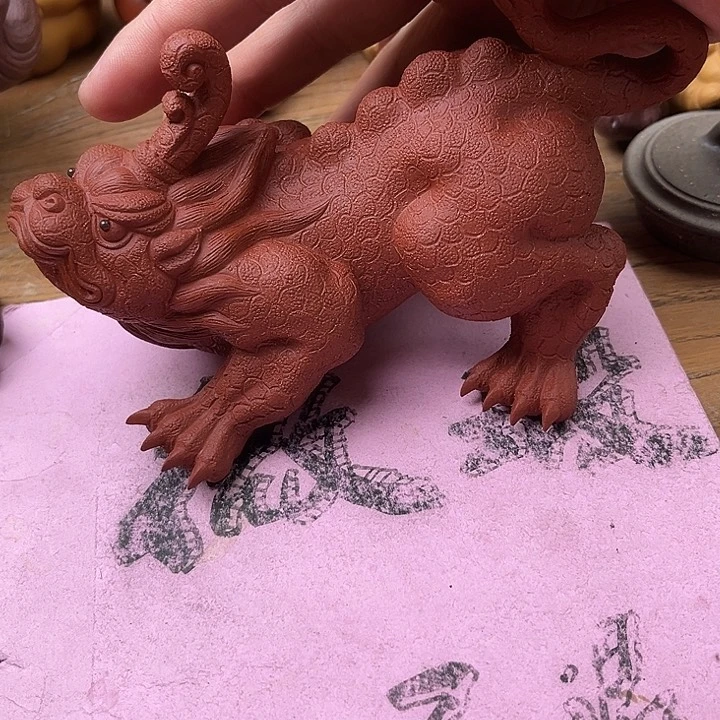 紫砂茶宠月*紫砂貔貅微瑕