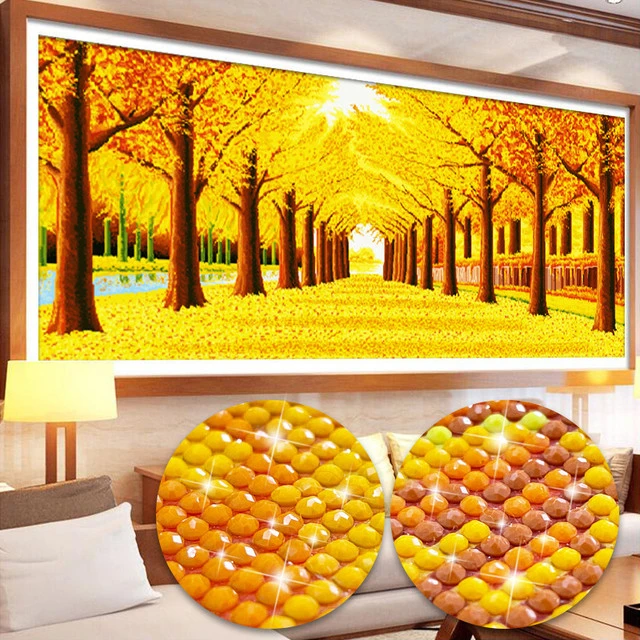 2025新款5D钻石画 画满钻黄金满地客厅新手点贴钻手工自己十字绣