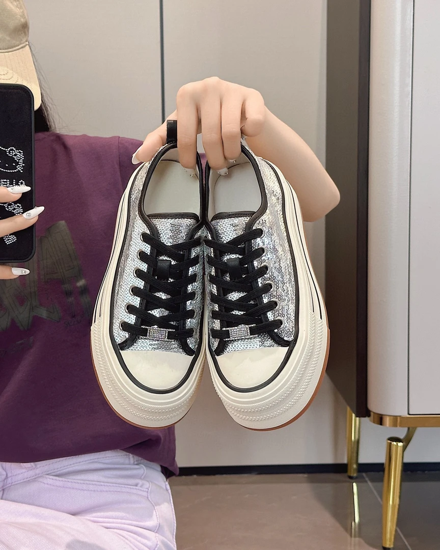 6公分底增高小个子头层猪皮内里松糕底软显瘦百搭高颜值厚底鞋子