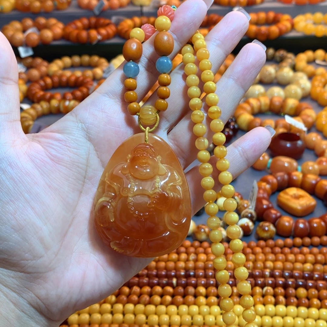 【闪购商品】蜜蜡吊坠(赠链)未镶嵌蜜蜡吊坠