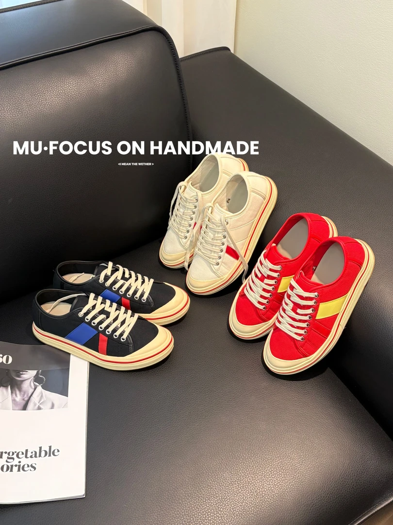 JIELA .婕拉新款B家同步休闲帆布板鞋时尚百搭款韩系风格250320