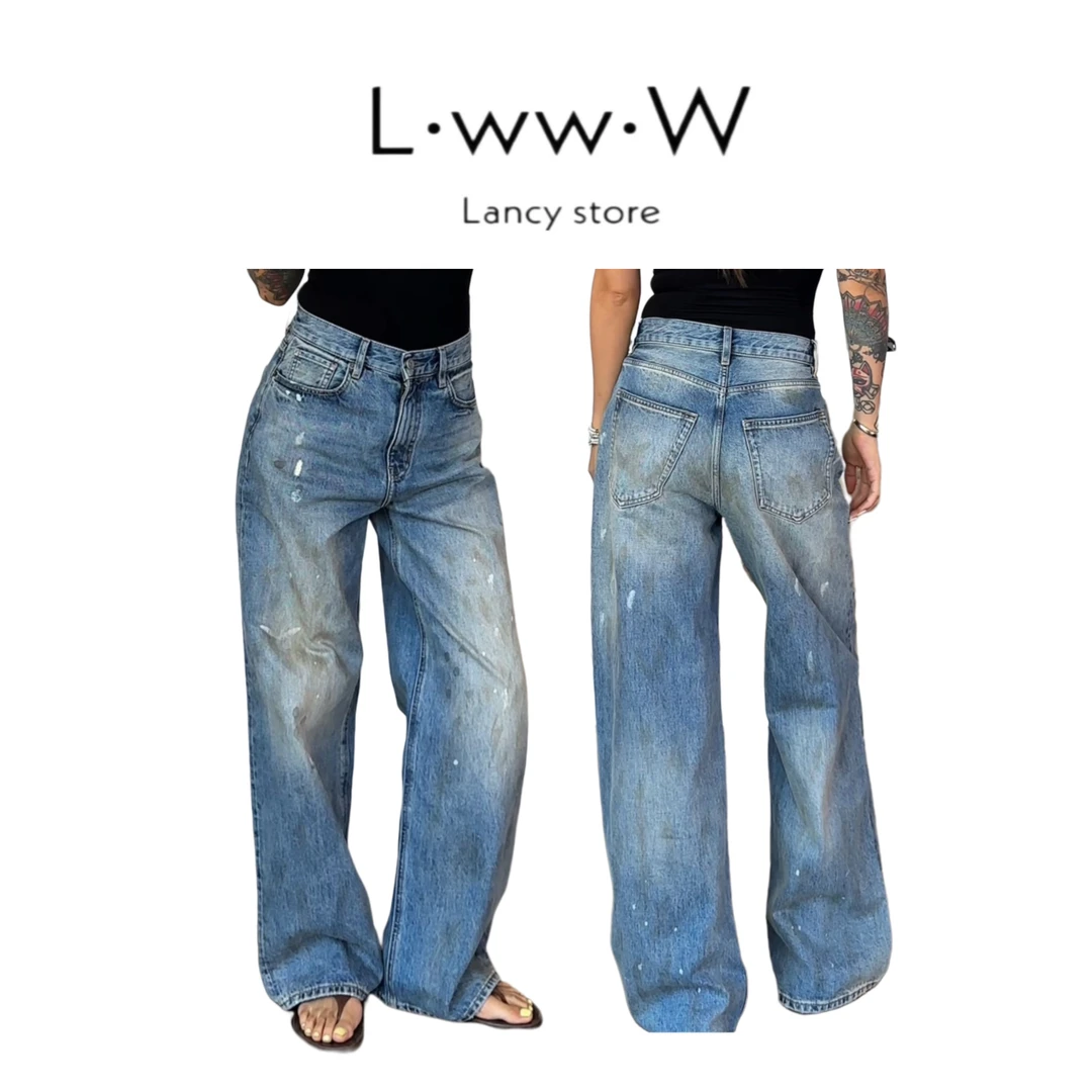 【油管裤】重工擦色做旧磨损痞帅脏脏牛仔裤