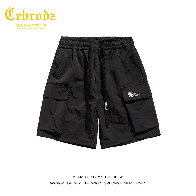 法国Cebrodz复古工装短裤男夏季山系五分裤宽松街头中裤休闲裤男
