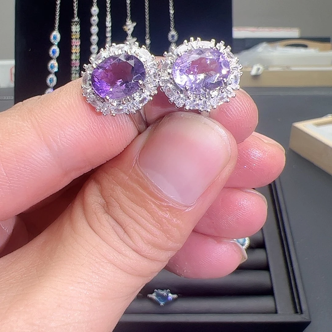 水晶戒指银S925镶嵌1121