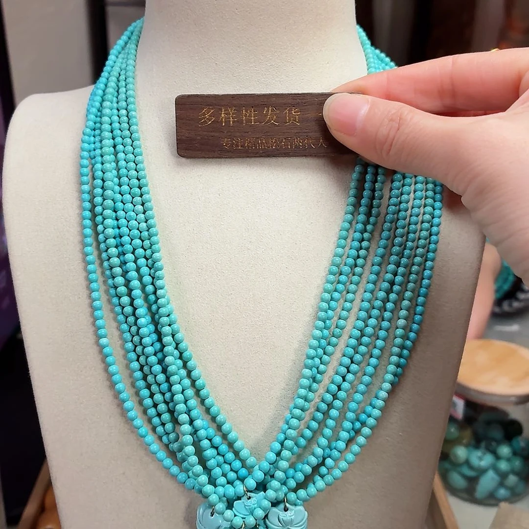 18K金镶嵌绿松石珠宝奇石