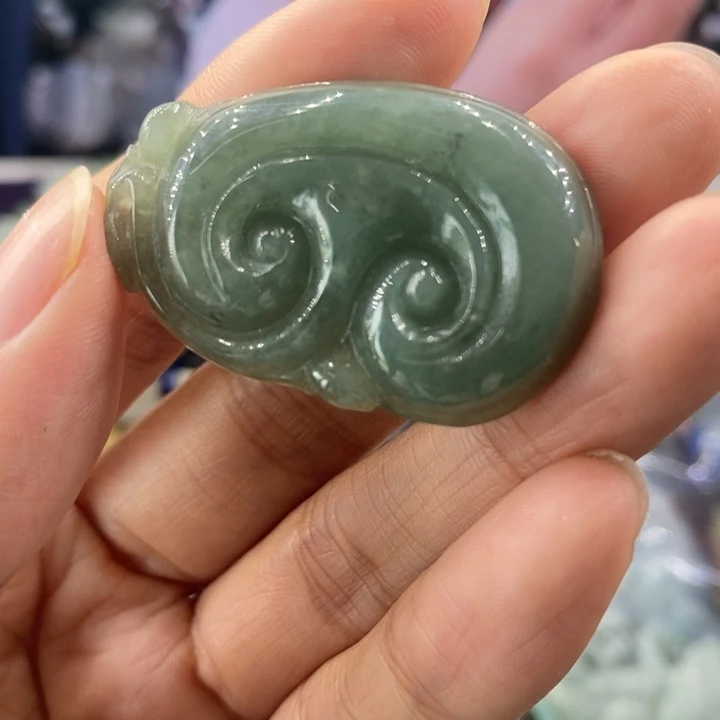翡翠未镶嵌吊坠(不含链)小*福