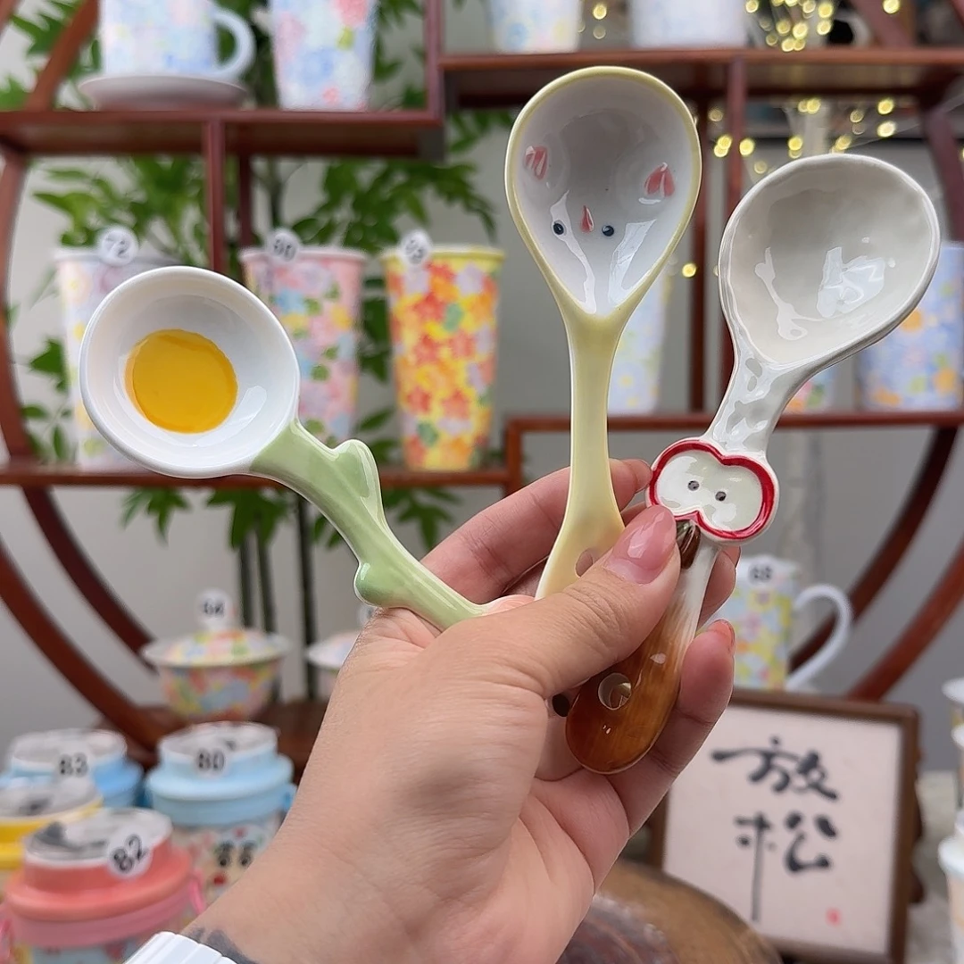 陶摆件7高温釉下彩