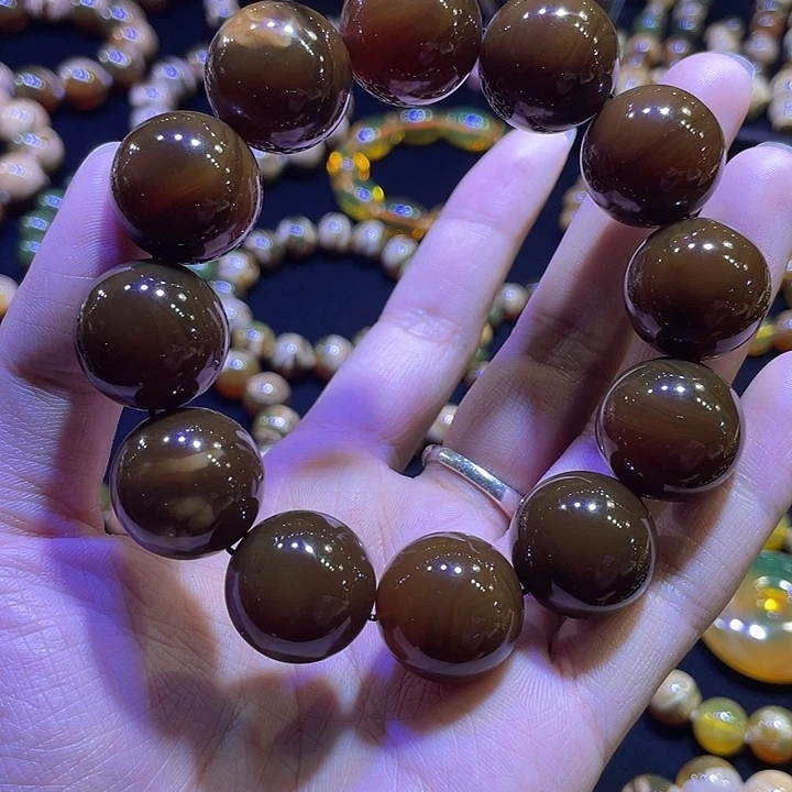 琥珀未镶嵌裸石咖啡蜜