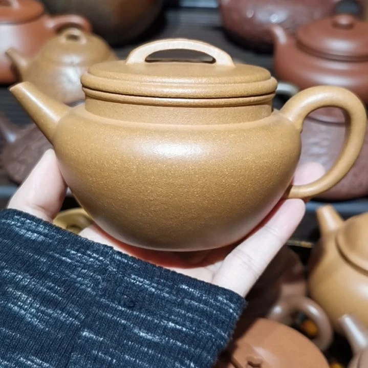 一***小紫砂茶壶黄金段泥汉瓦全手工