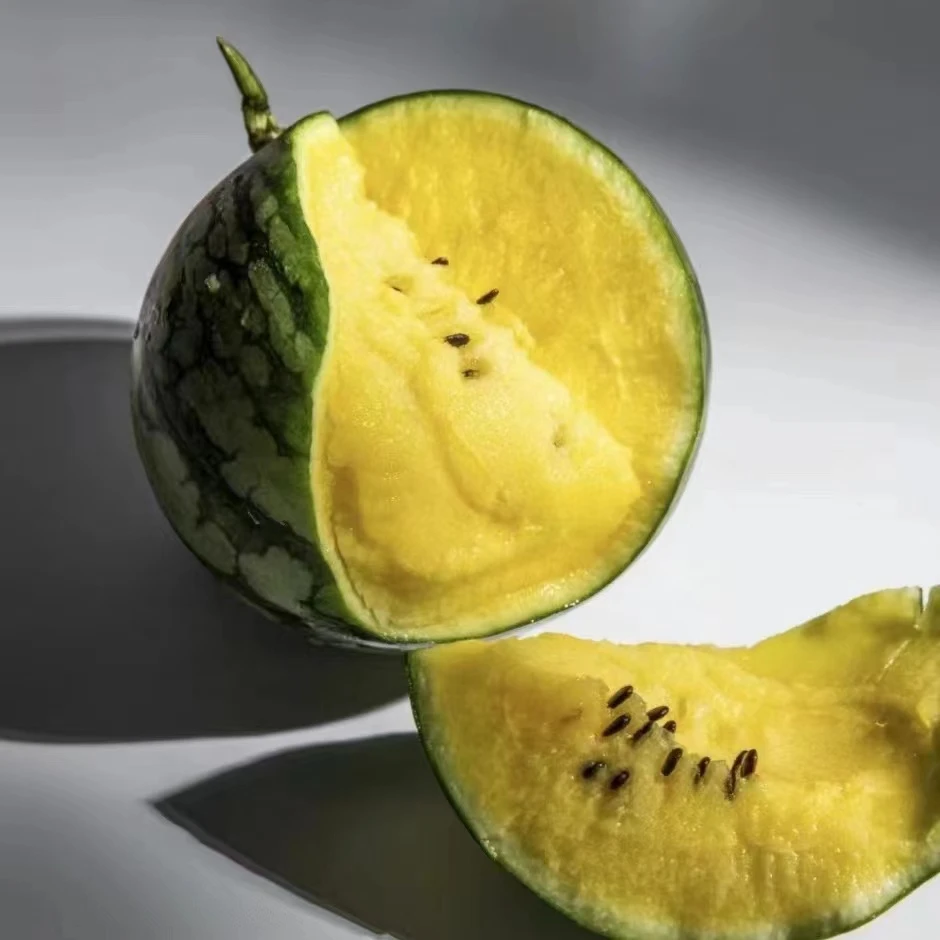 【冰淇淋小西瓜】薄皮黄瓤（箱/带箱22-26斤）整箱4颗装