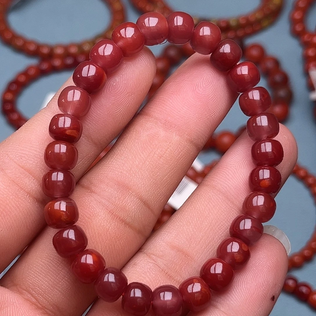南红玛瑙未镶嵌手链老型卡7 +
