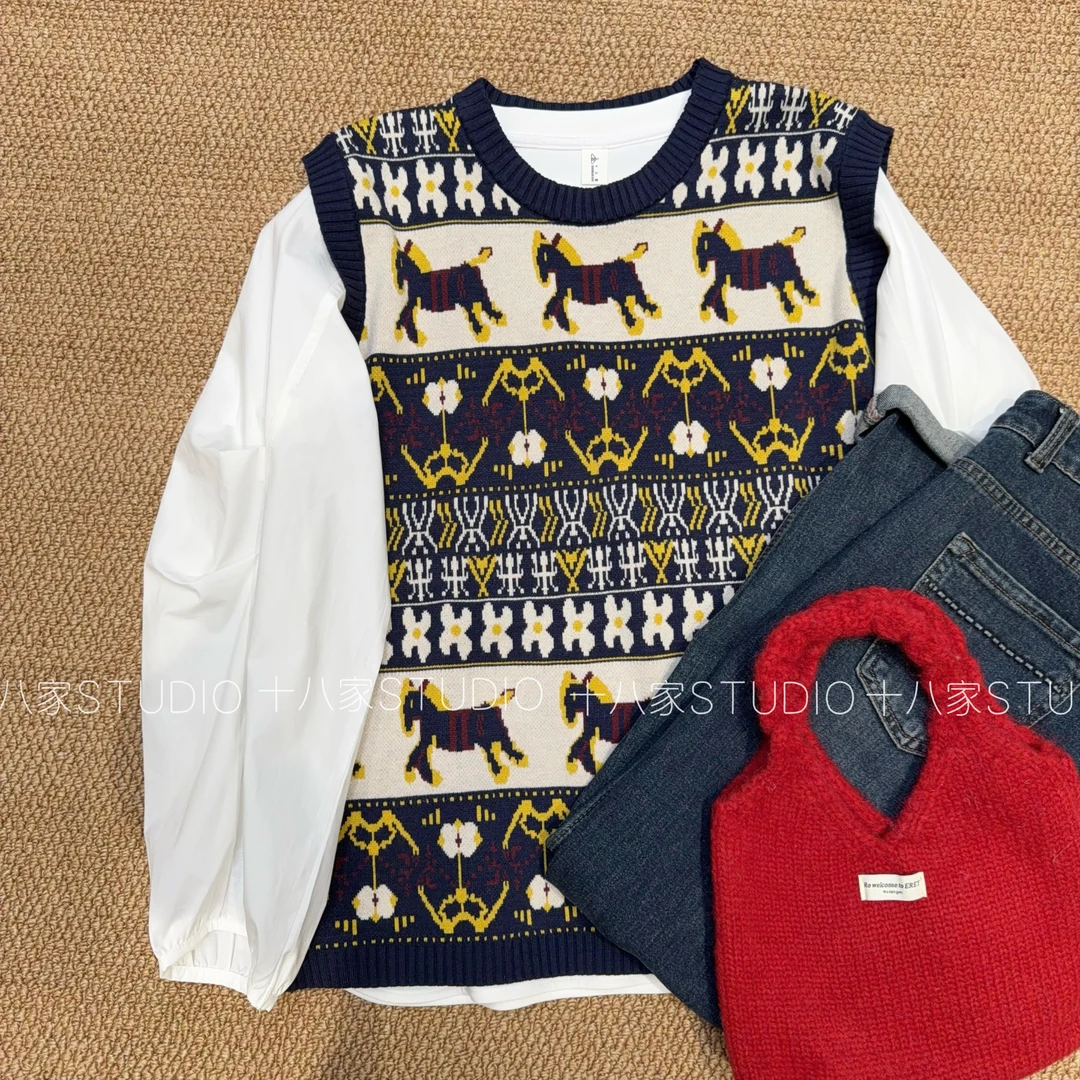 （十八家）8329复古小马马甲