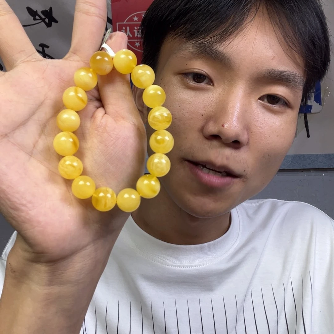 蜜蜡颈饰未镶嵌多样性老黄蜡蜜蜡卡14货头