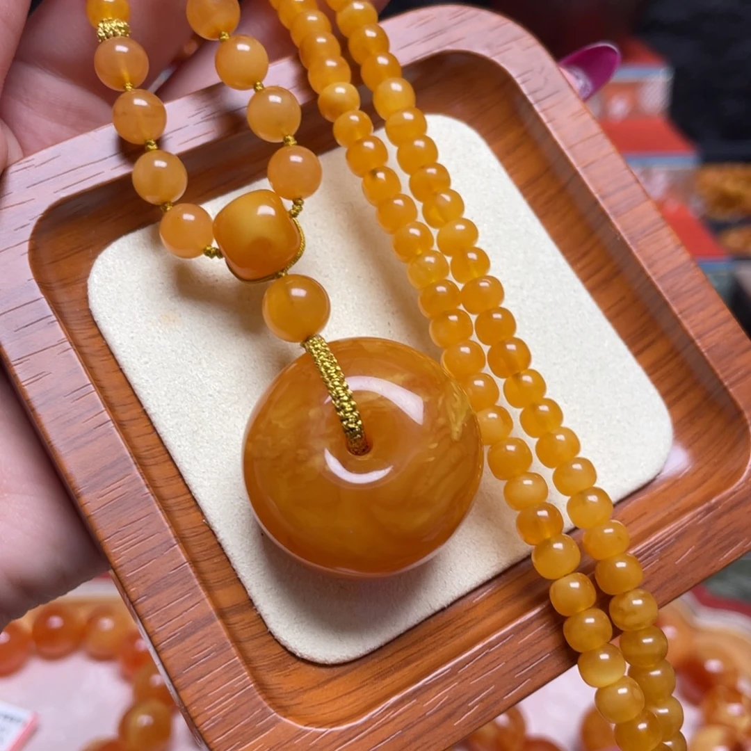 蜜蜡颈饰未镶嵌项链