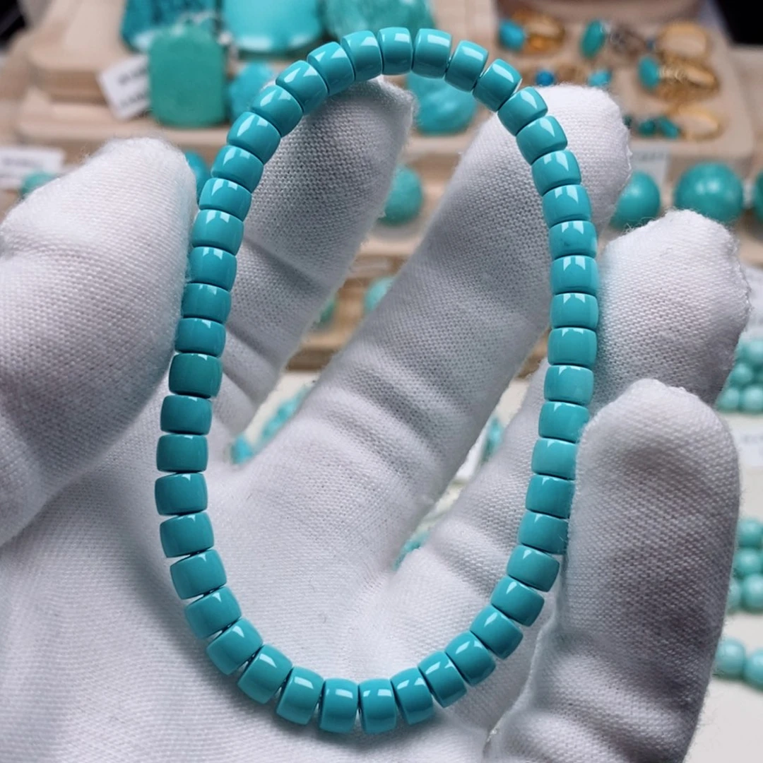 绿松石单珠新款未镶嵌M****Y鼎玉绿松石