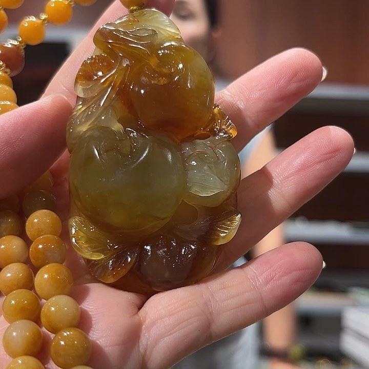 岫玉未镶嵌毛衣链