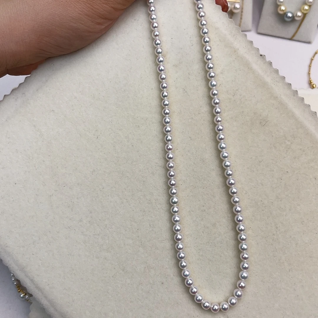 颈饰18K金镶嵌淡水珍珠