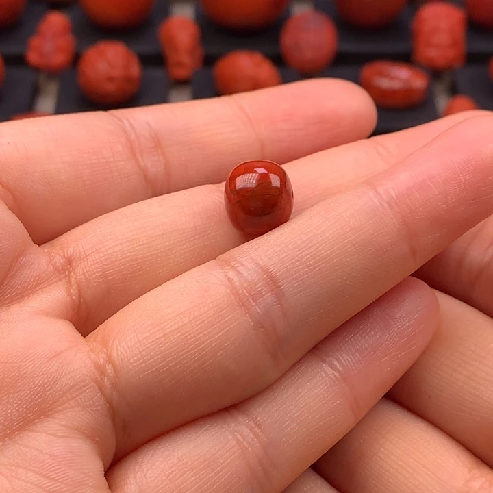 南红玛瑙未镶嵌火焰纹老型单珠10.3MM