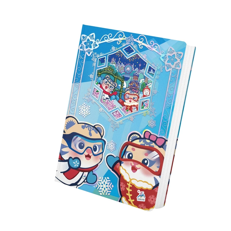 哈尔滨2025亚冬会 亚冬会立体镂空纸雕打卡盖章本 趣味文创