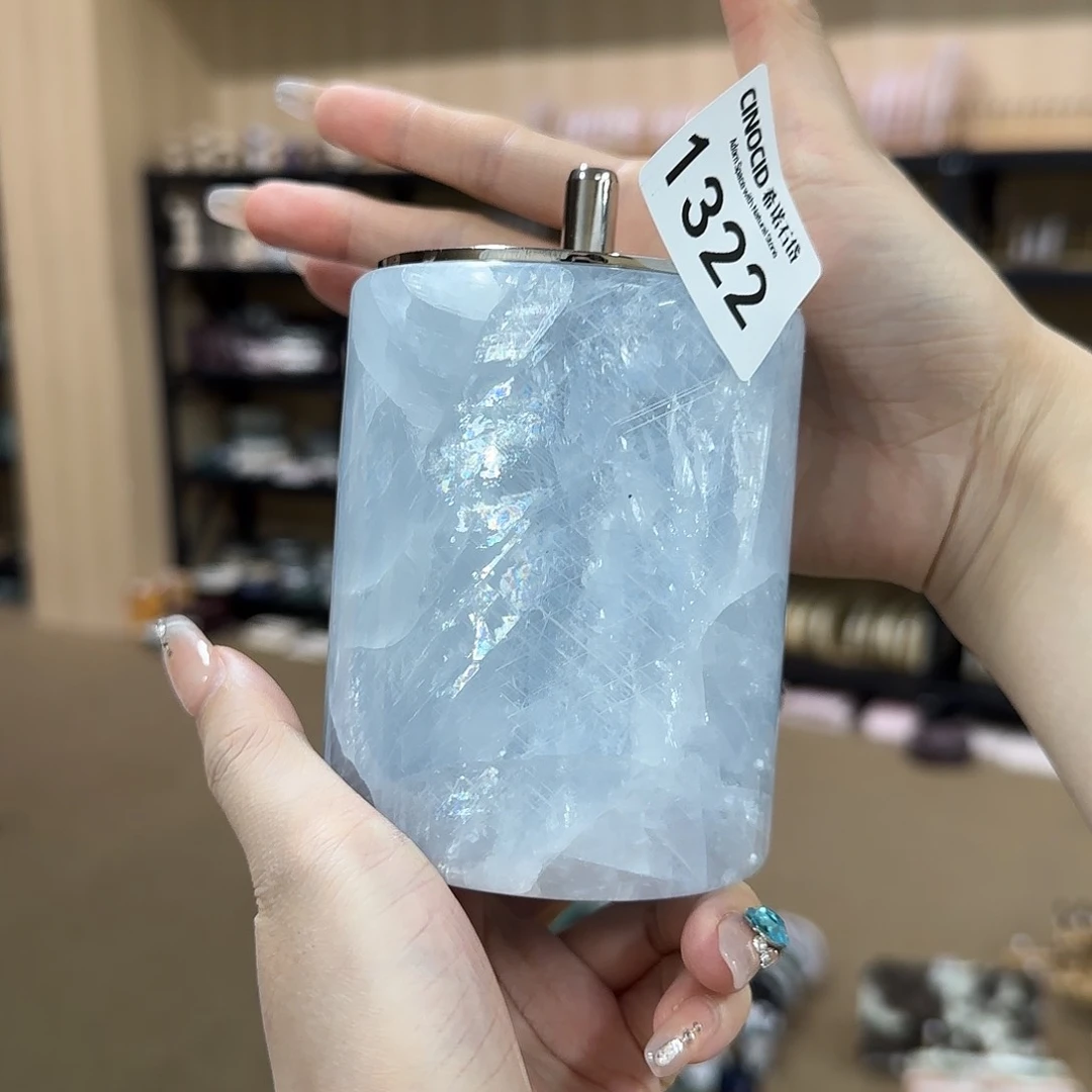 石材蓝水晶棉签罐1322