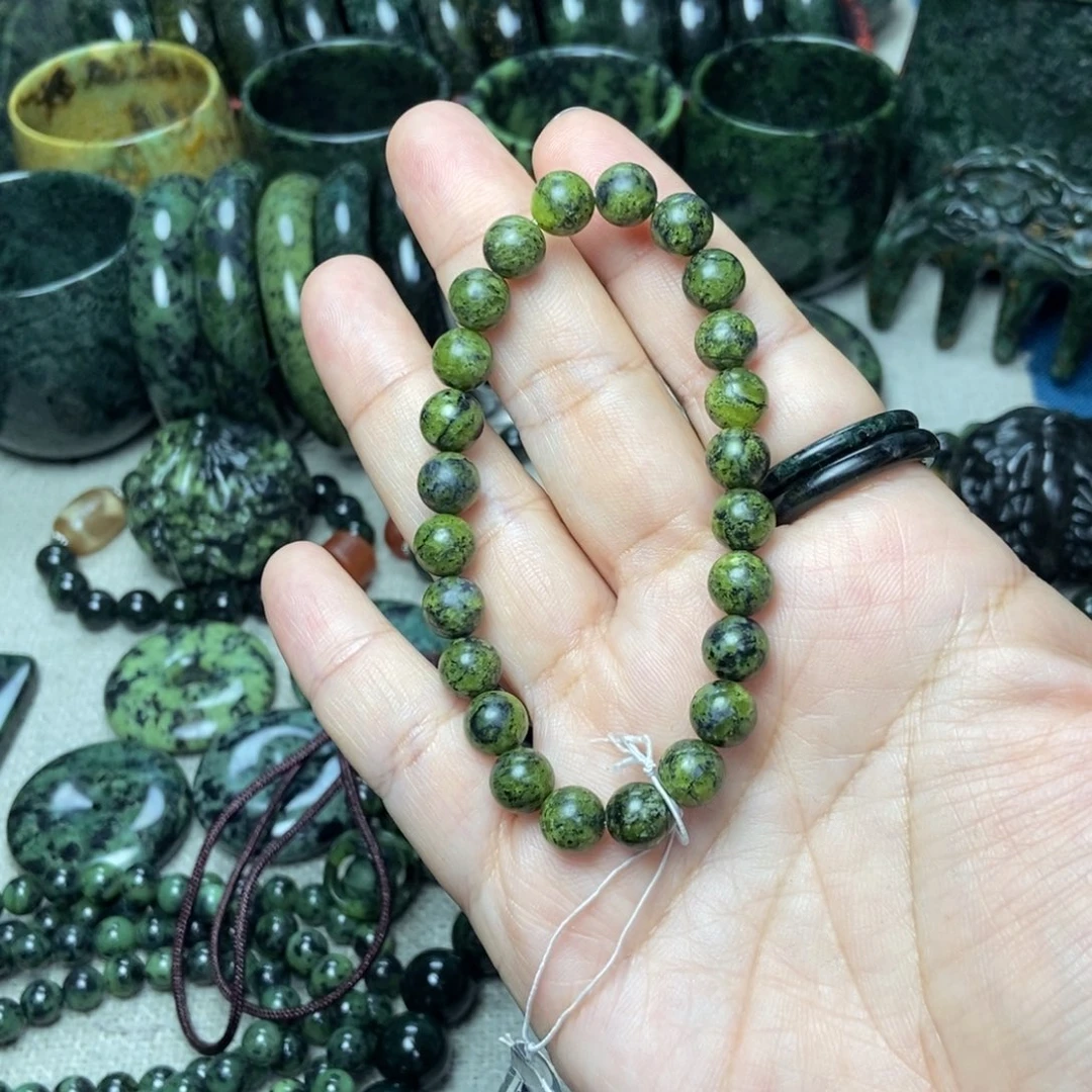 未镶嵌蛇纹石玉手链用****0