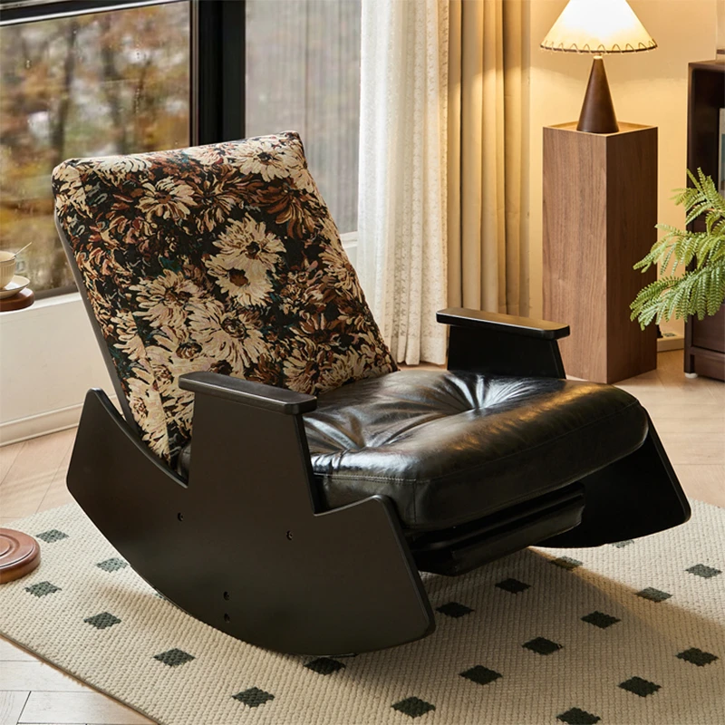 【半岛摇摇椅】实木阳台沙发椅家用客厅休闲椅可睡可躺懒人复古躺椅