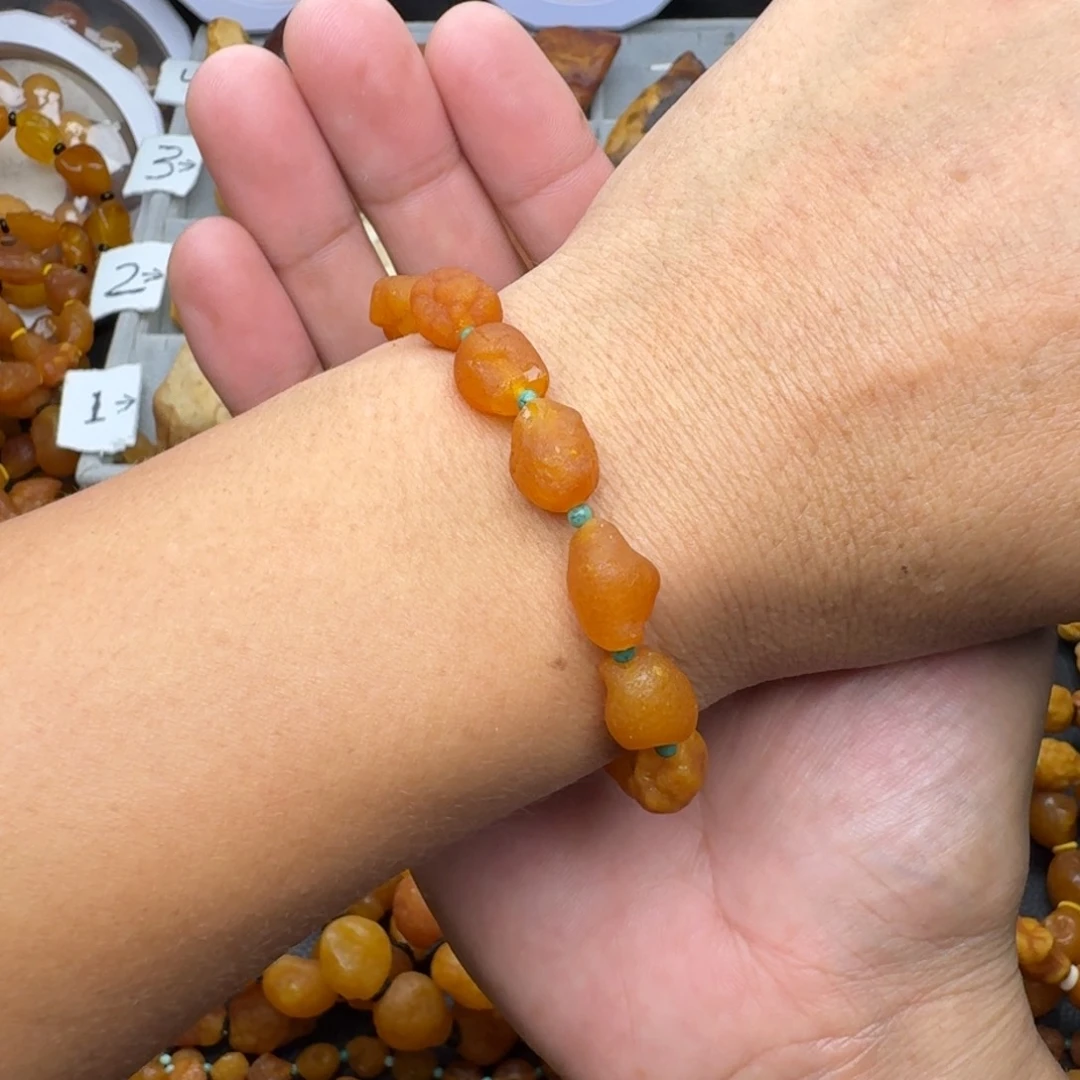 琥珀未镶嵌珠宝奇石天然蜜蜡手串