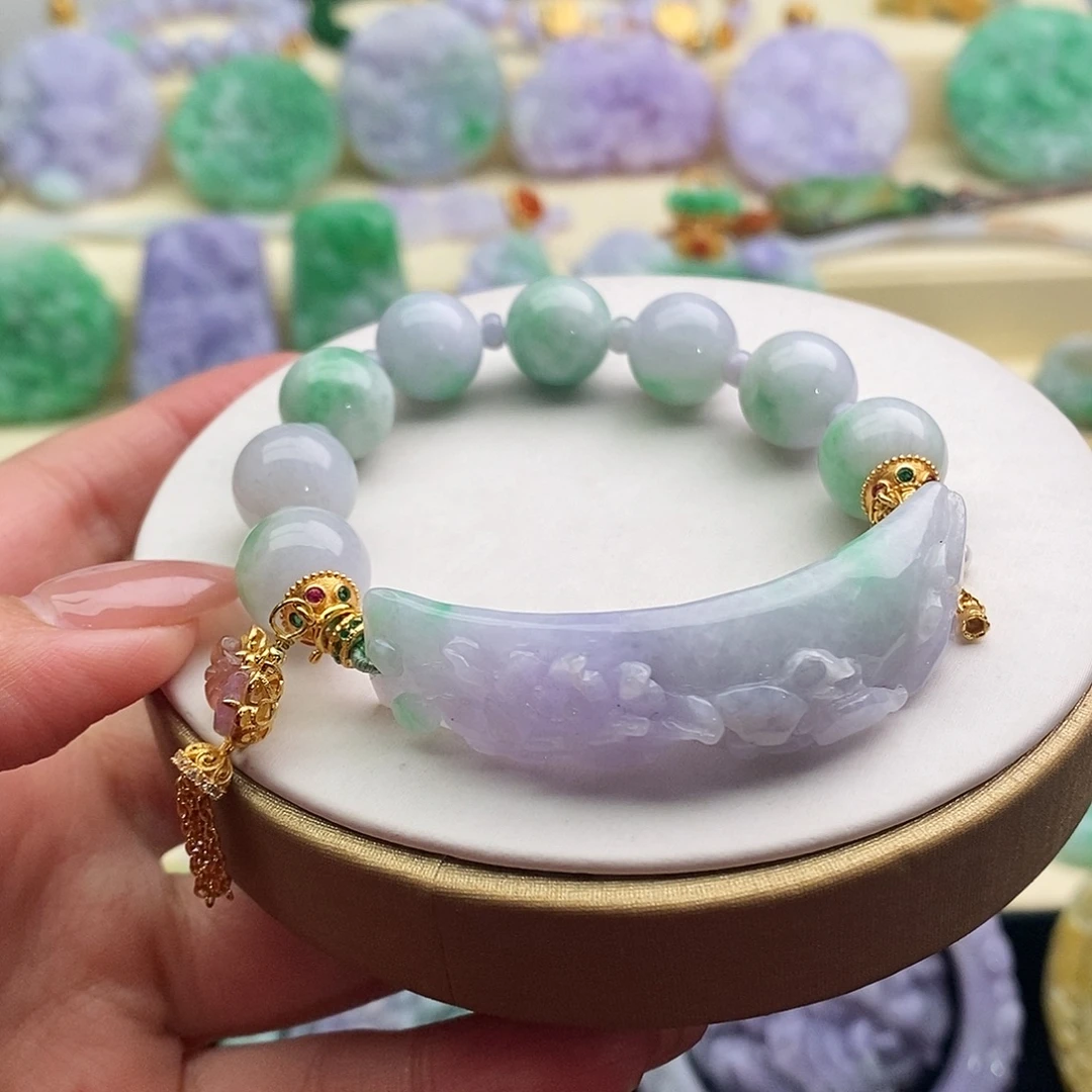 翡翠未镶嵌手镯手牌