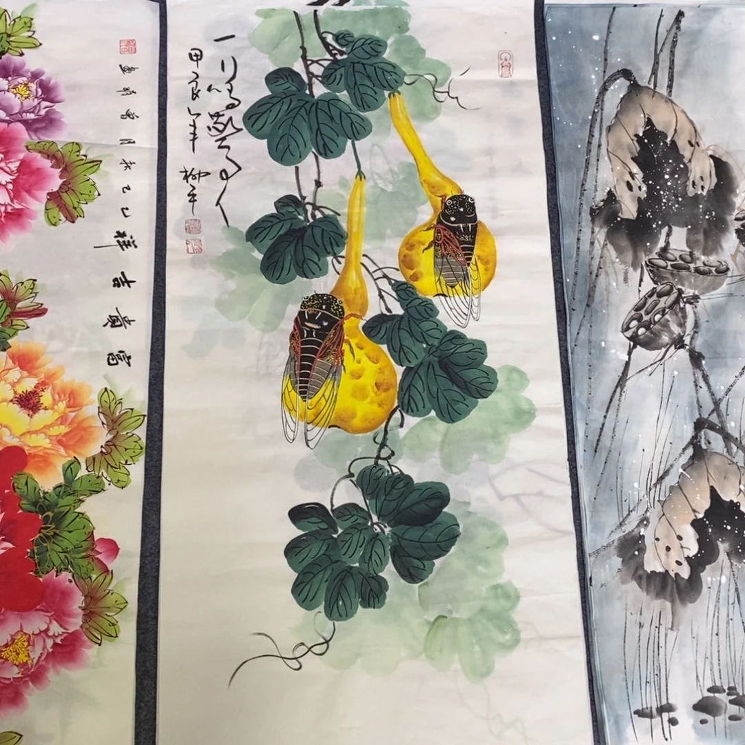 国画尺寸100✖️50三尺精品手绘画