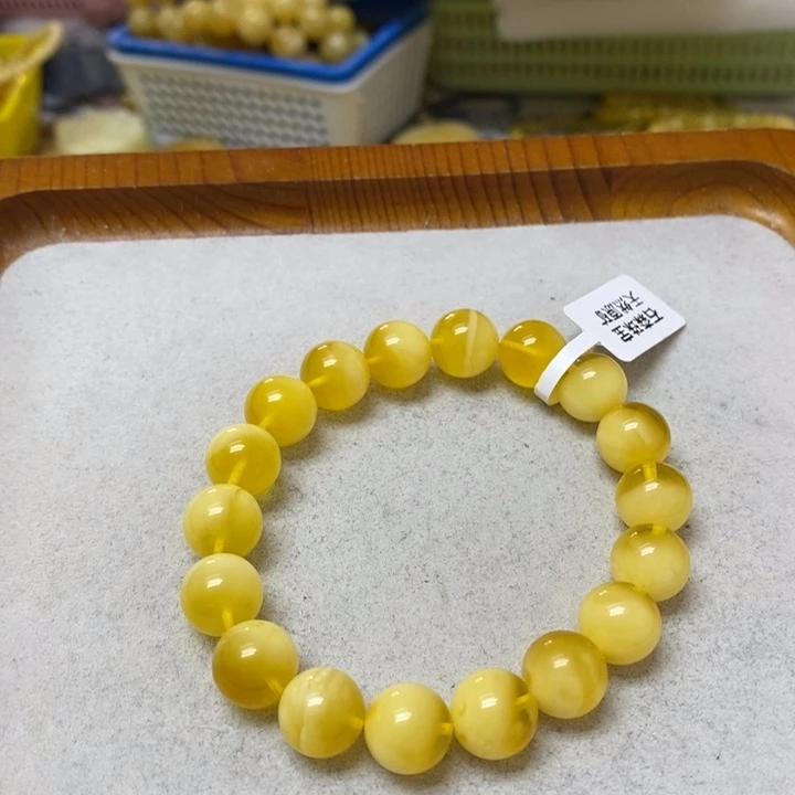 蜜蜡未镶嵌裸石手串