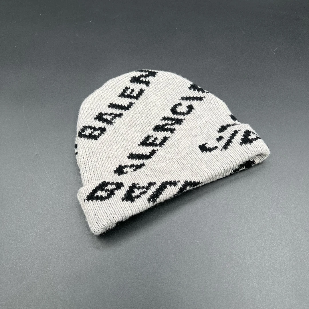 （jp）118 Balenciaga 巴黎世家 灰色logo针织冷帽 均码/95新