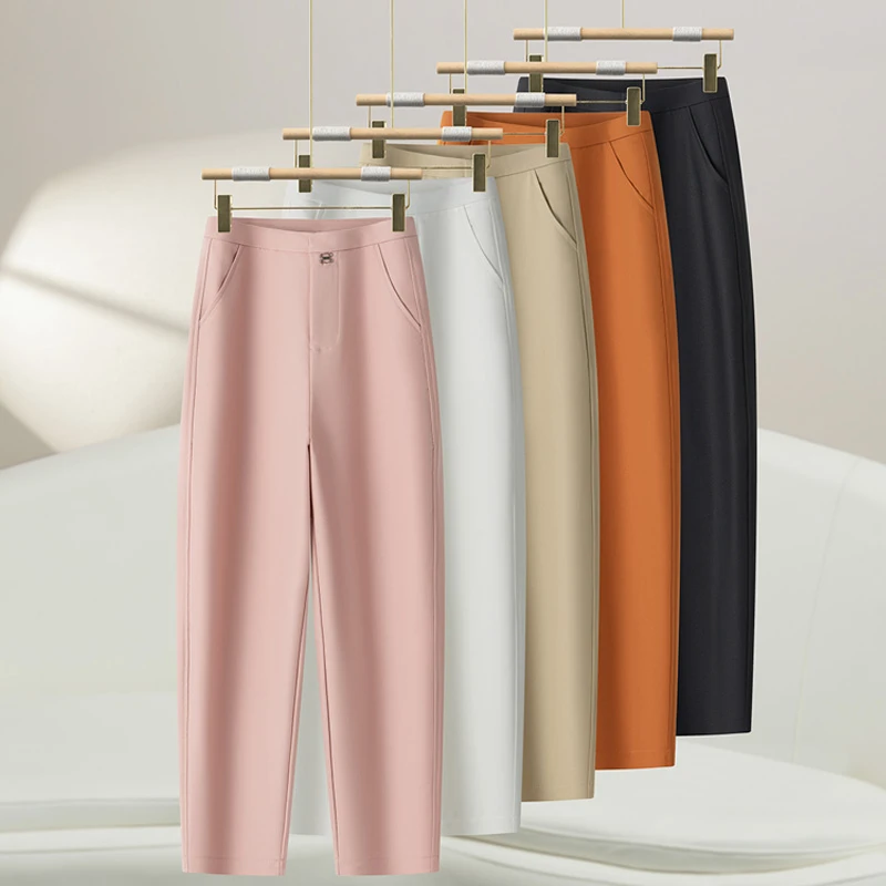 西装镰刀裤女春夏2025新款时尚高腰显瘦裤子女款爆款2025新款