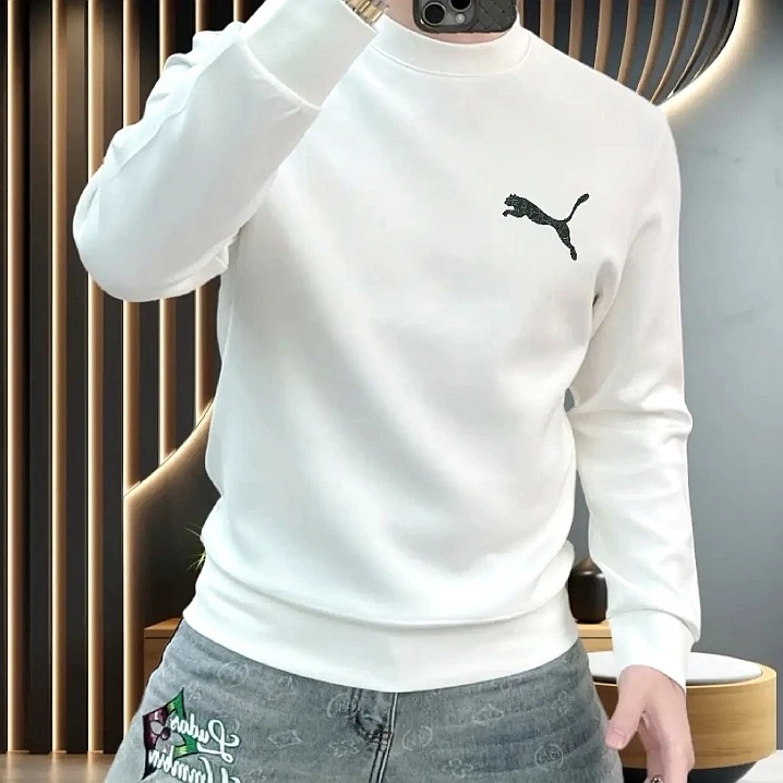 长袖男士黑色修身加绒卫衣休闲百搭上衣韩版冬季秋冬