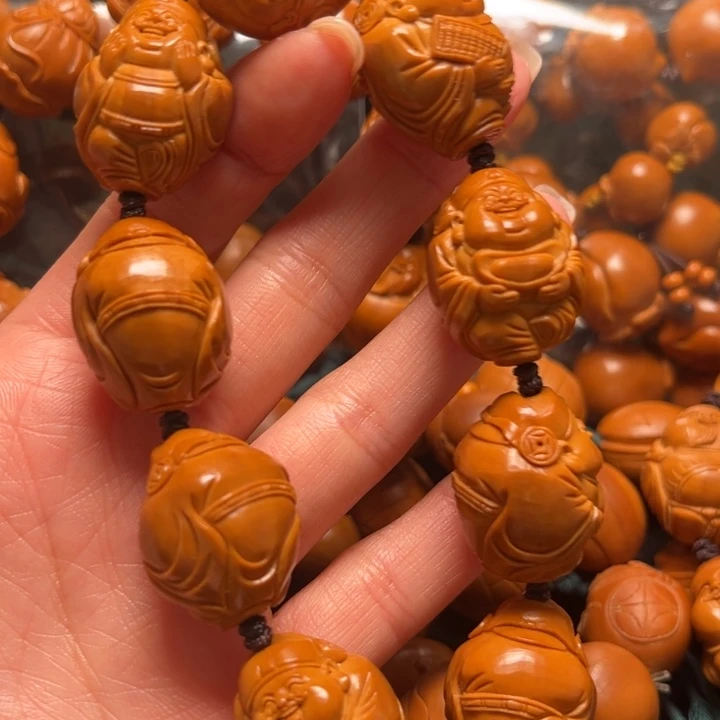 如***影手串橄榄核财神20