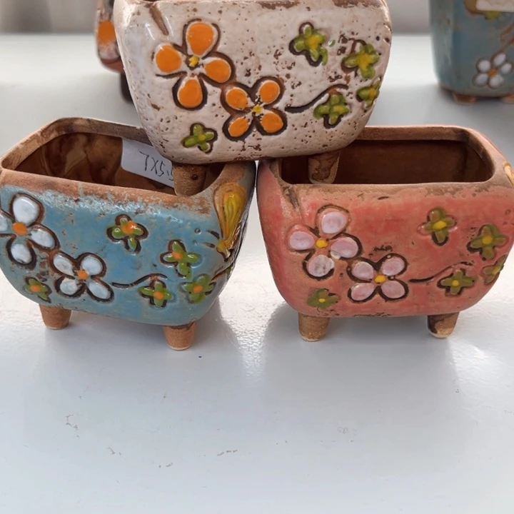 紫砂花盆粗陶材质多肉花盆