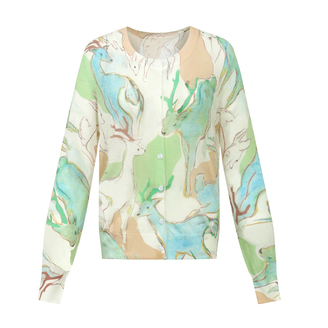 宁熙ec原创16针水溶羊毛舒适软糯高级开衫09-891