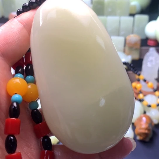 石材方解石手把件