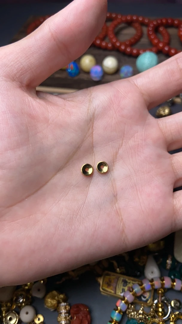 925银银制品 246号2片白钻6mm桂圆隔片老型配饰啊啊