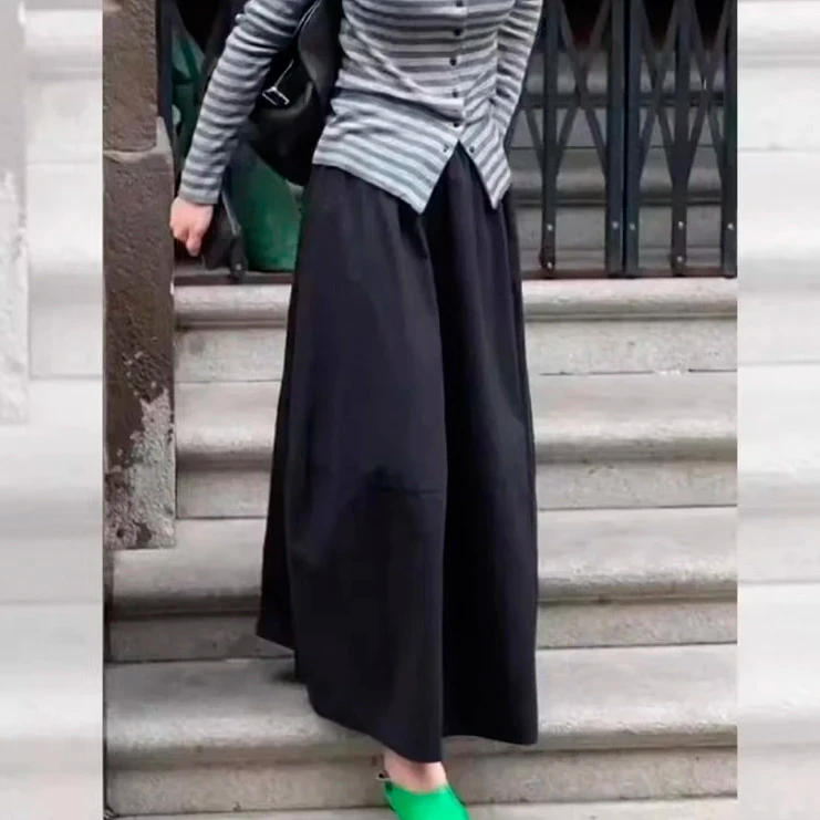 设计师款花苞裙女2025春夏新款松紧腰A字显瘦遮肉洋气流行半身裙L