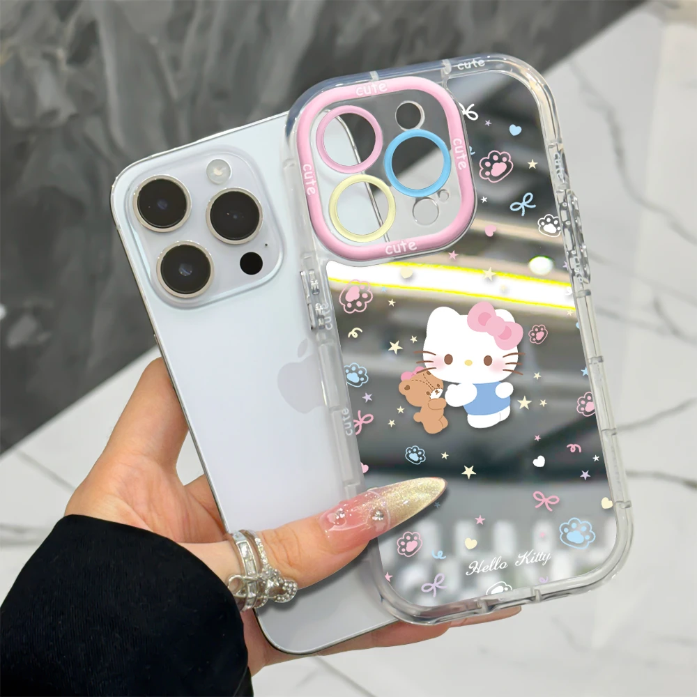 适用于苹果17Promax/16/华为/vivo/OPPO高级简约镜面奶油壳BD0037
