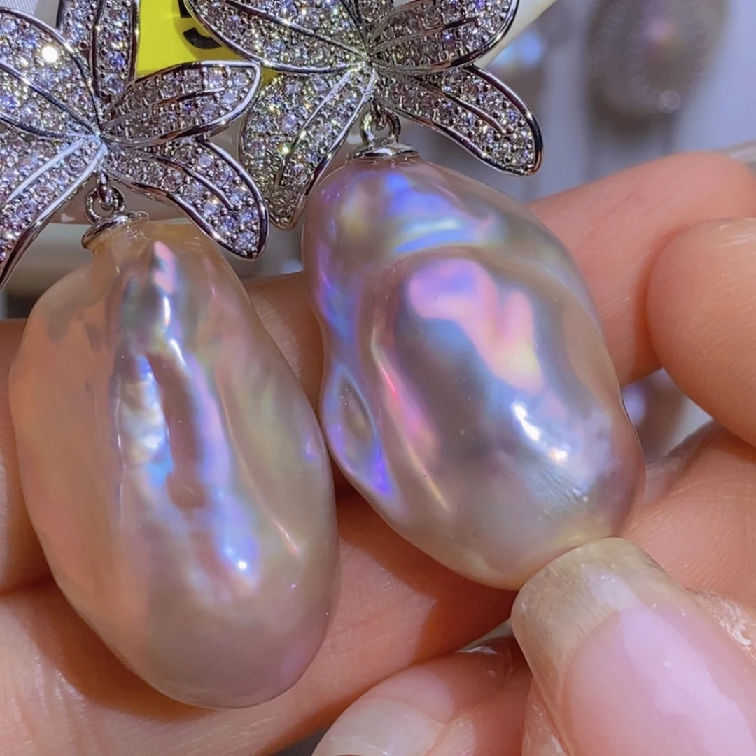 㜂***孞淡水珍珠珍珠银S925镶嵌