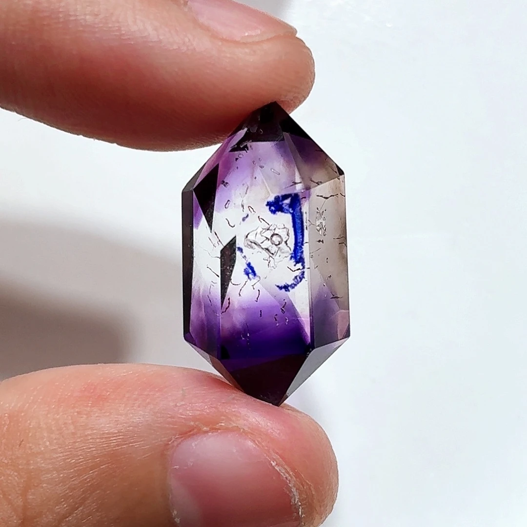 未镶嵌珠宝半成品水晶水胆超双尖