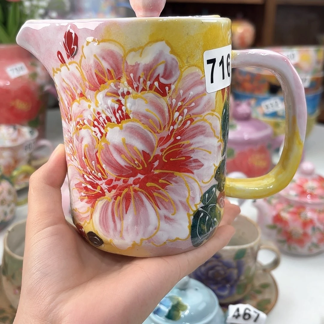 景德镇手绘高温釉下彩陶瓷茶具