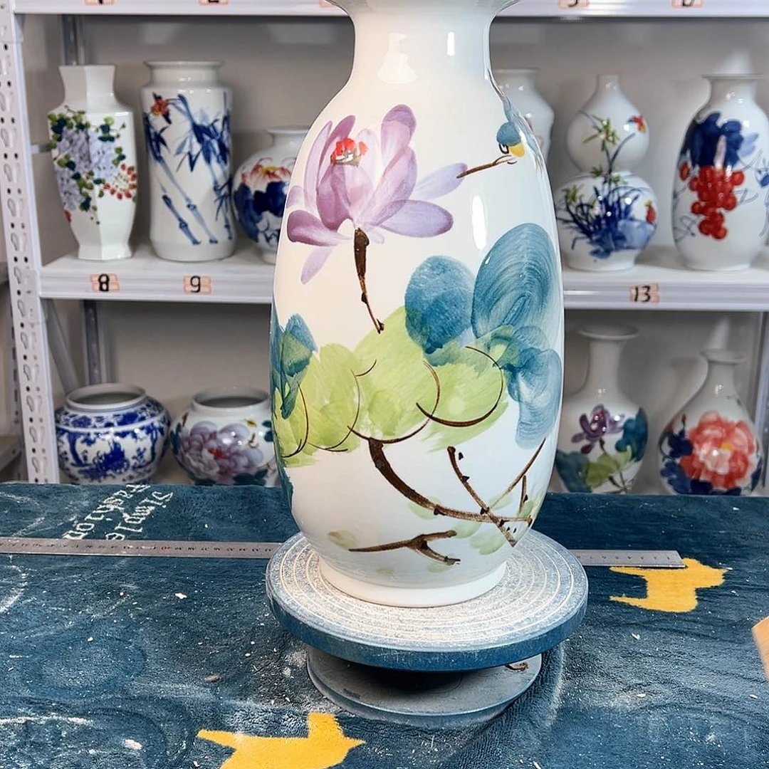 摆件景德镇陶瓷冬鸟