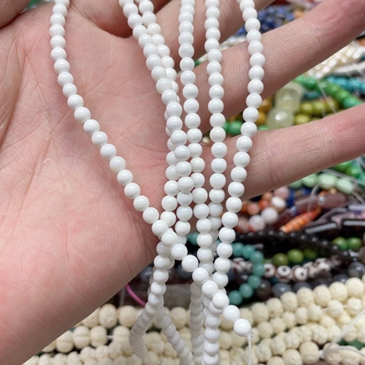 玛瑙/玉髓合金珠宝半成品一条4mm车车