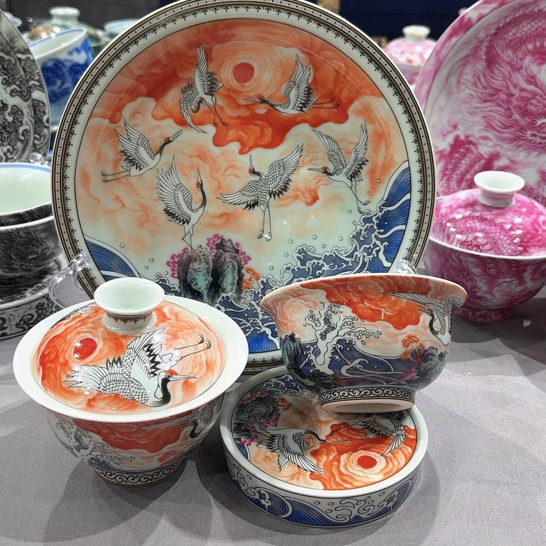 瓷片景德镇瓷器精品陈列