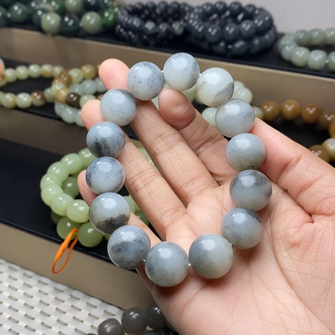 和田玉未镶嵌手链卡16