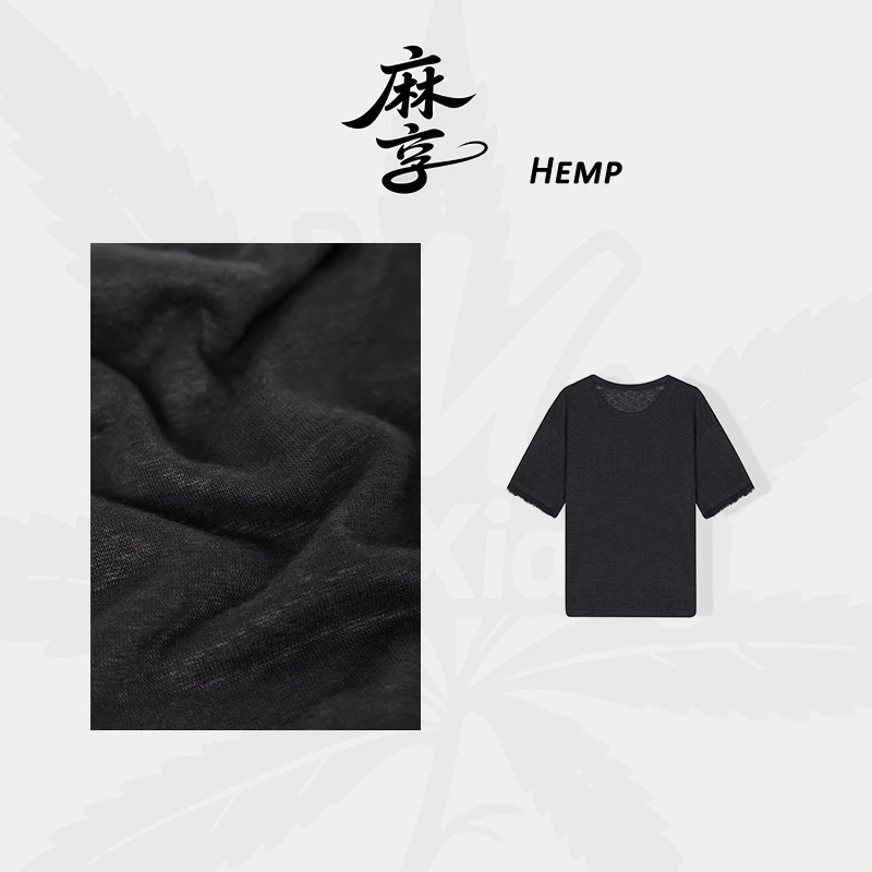 100%纯汉麻花边袖T恤蕾丝边针织上衣气质休闲女士FSY50524