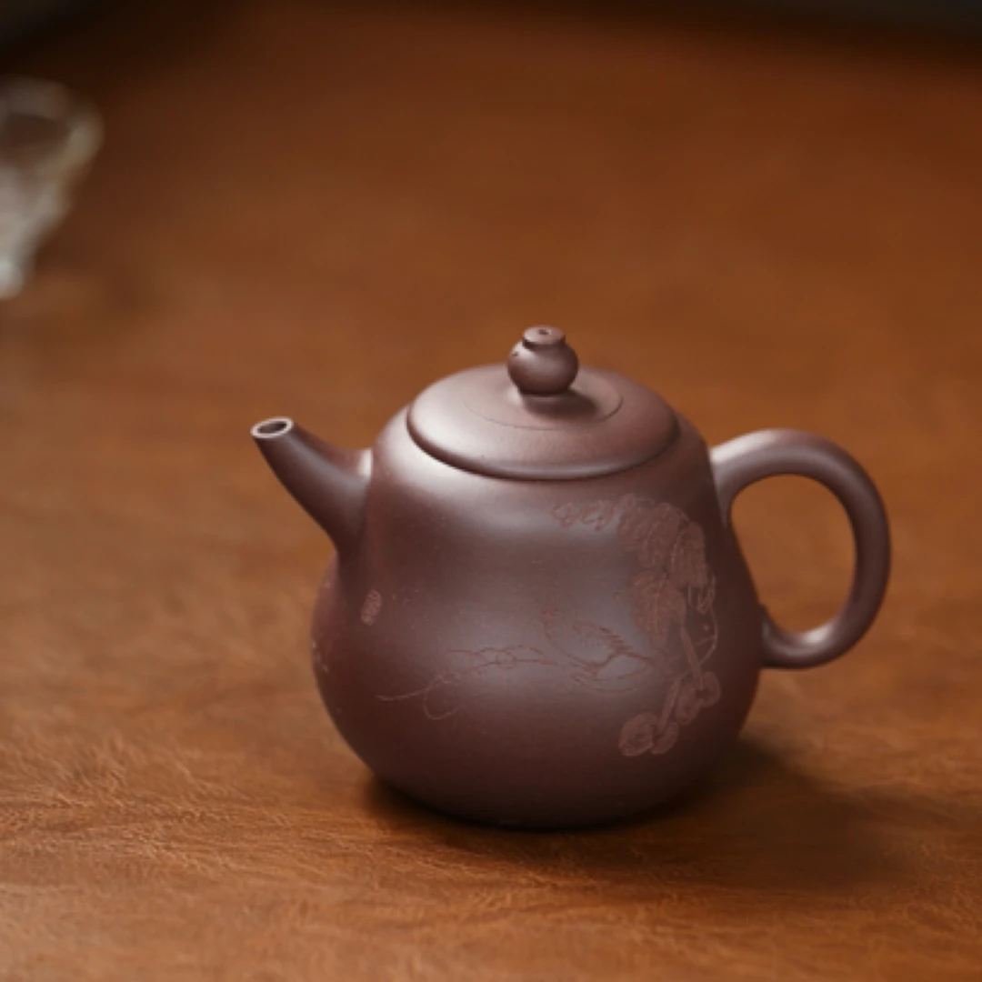 福禄·精品陶刻          /容量330cc/原矿紫泥