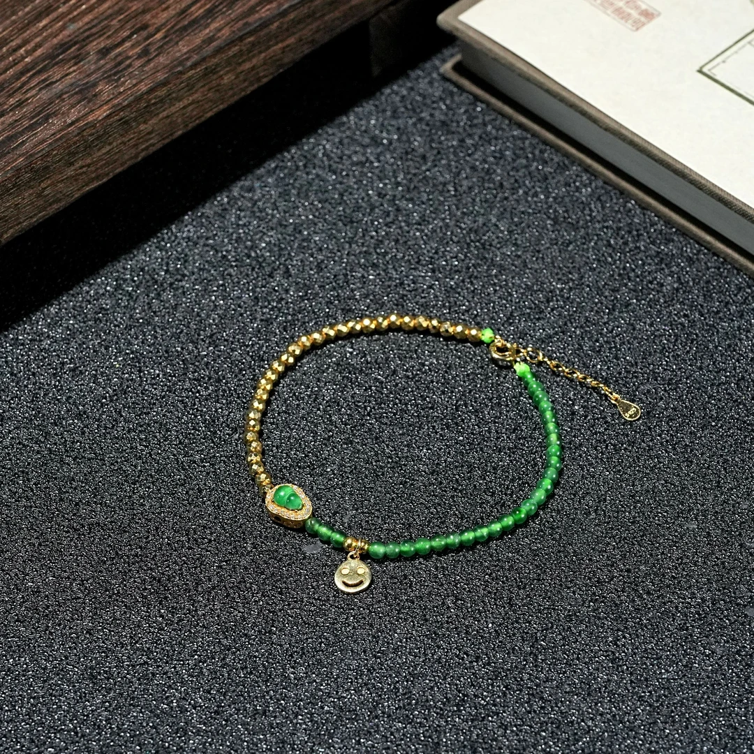 天然翡翠闪珠葫芦手链 YC0640324